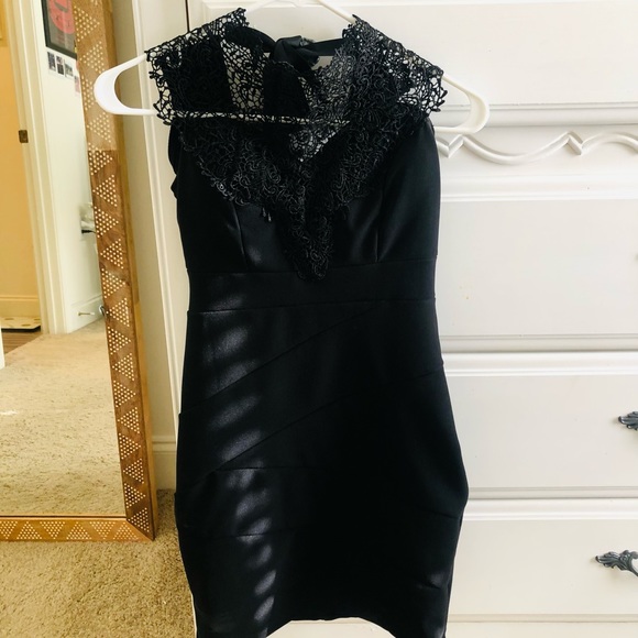 Black Short Sleeve Lace Dress,Wedding Guest/dinner - Picture 4 of 4